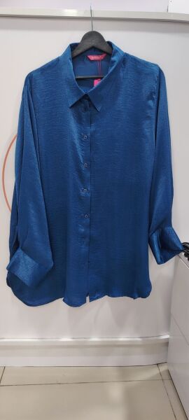 Büyük beden mavi gömlek