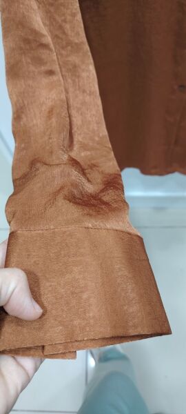 Büyük beden tarçın rengi şık gömlek