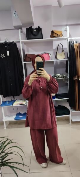 Puane kapşonlu İkili takım