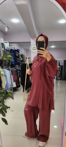 Puane kapşonlu İkili takım