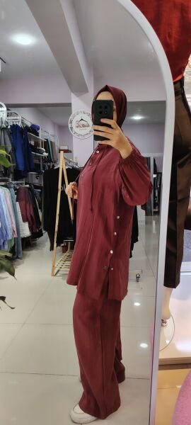 Puane kapşonlu İkili takım