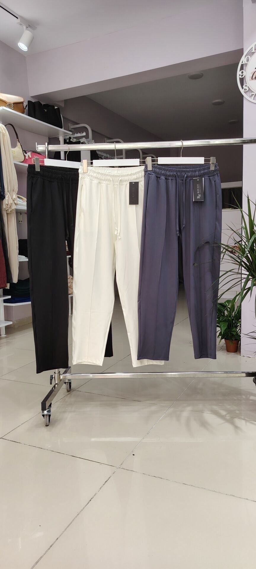 Oysho kumaş eşofman altı Gri - Xl