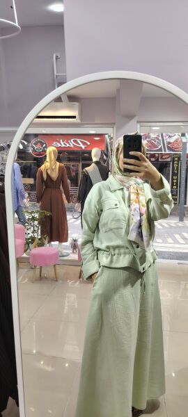 İkili etekli takım Mint yeşili - L-XL