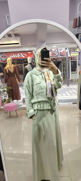 İkili etekli takım Mint yeşili - L-XL