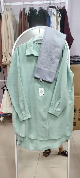 Pamuklu uzun gömlek