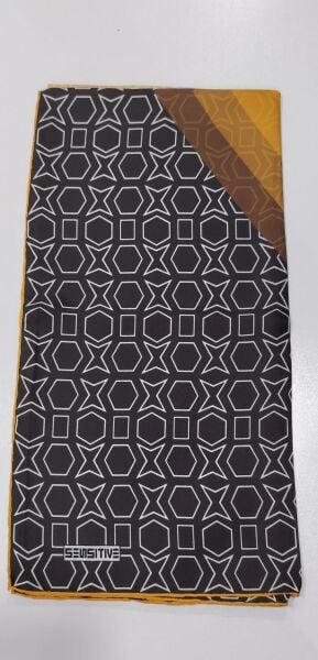 Geometrik desen İpek pamuk eşarp