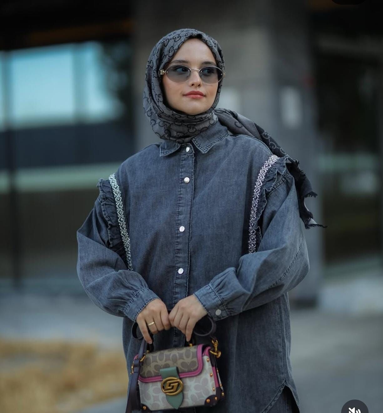 Taş işlemeli kot takım