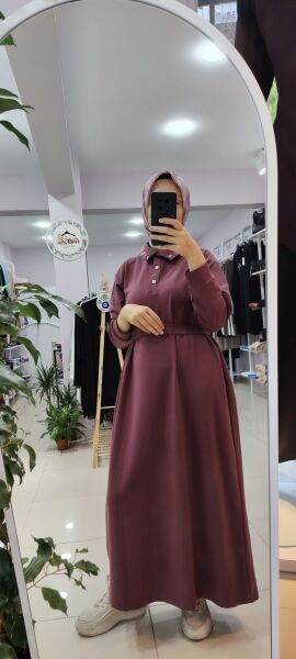 Çıt çıtlı penye elbise L