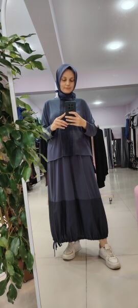 Paraşüt detaylı balon etekli ikili takım