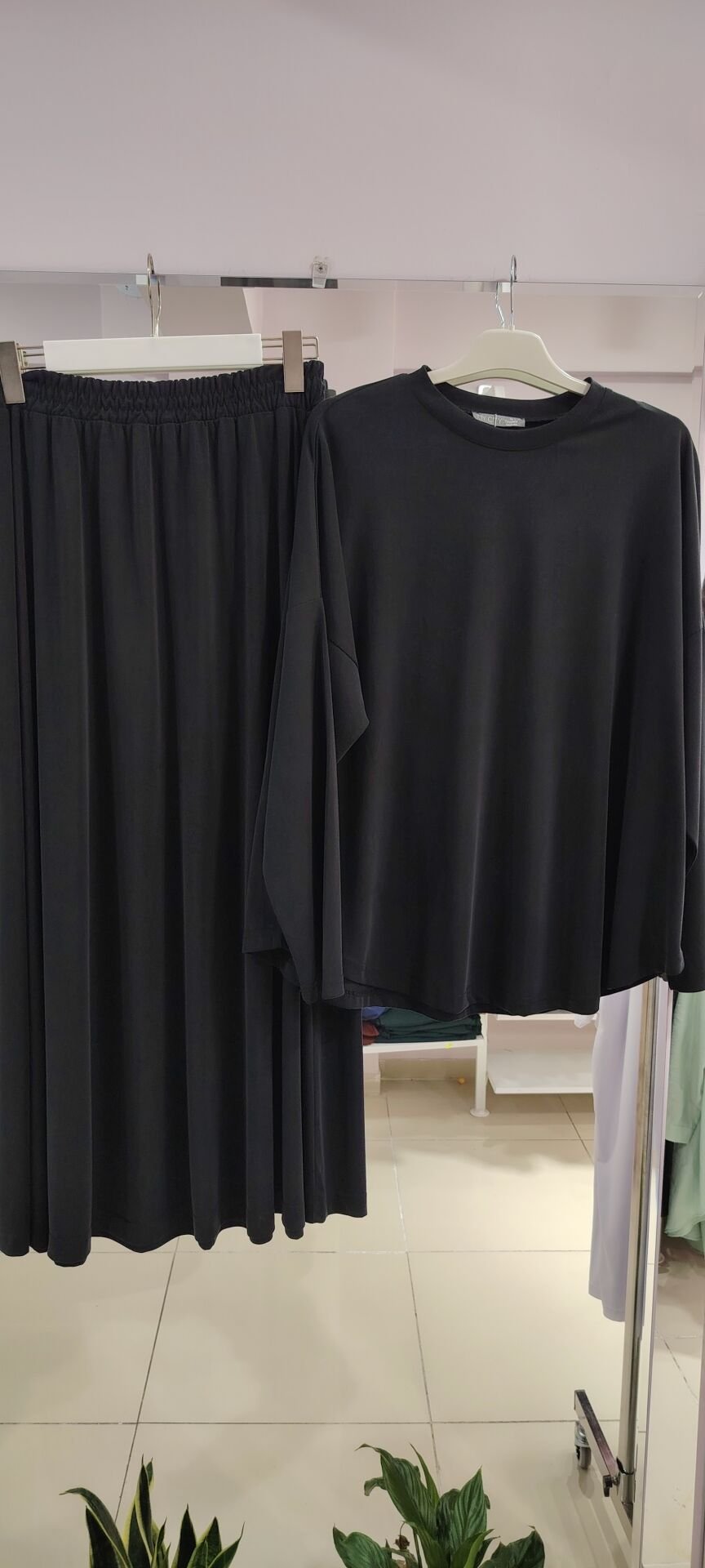 Oysho kumaş cepli etekli ikili takım