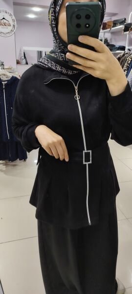 Beli Oturtmalı İkili Takım-siyah