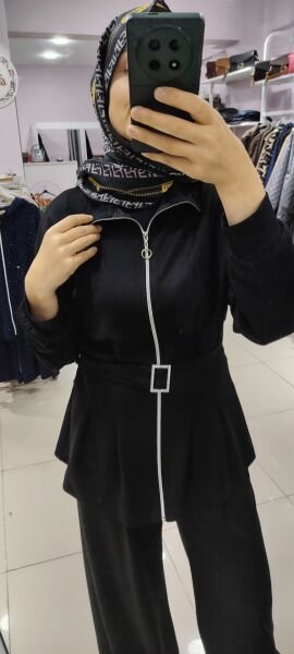 Beli Oturtmalı İkili Takım-siyah