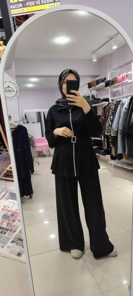 Beli Oturtmalı İkili Takım-siyah